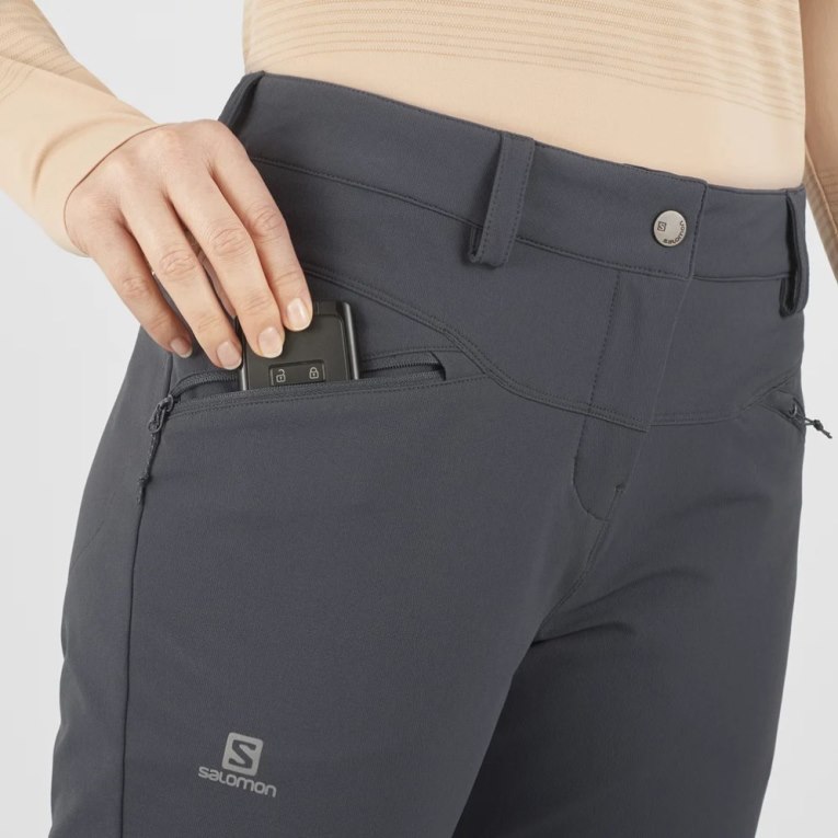 Black Salomon Wayfarer Straight Warm Women's Sport Pants | IE SR8642